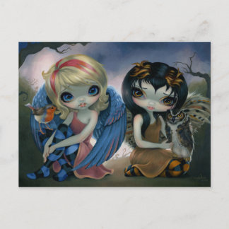 "Owlyn and Robyn" Postcard