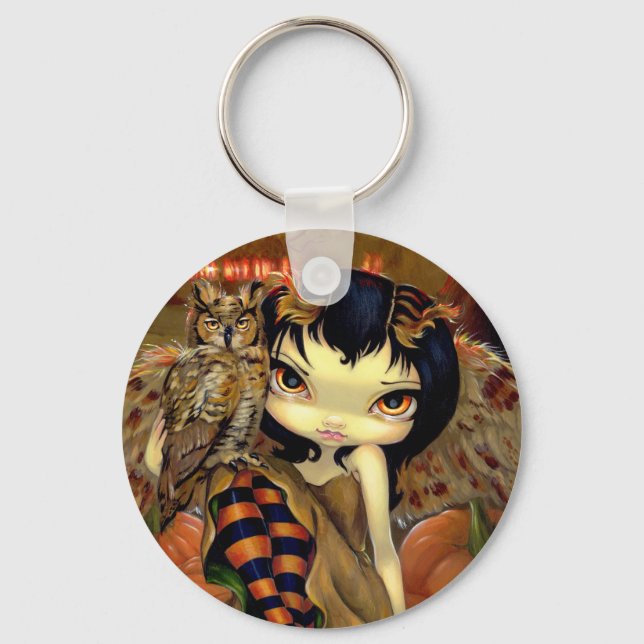 "Owlyn in Autumn" Keychain (Front)