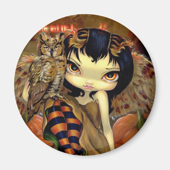 "Owlyn in Autumn" Magnet (Front)