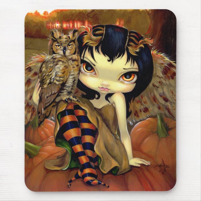 "Owlyn in Autumn" Mousepad (Front)
