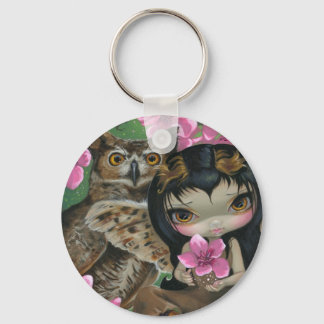 "Owlyn in the Springtime" Keychain