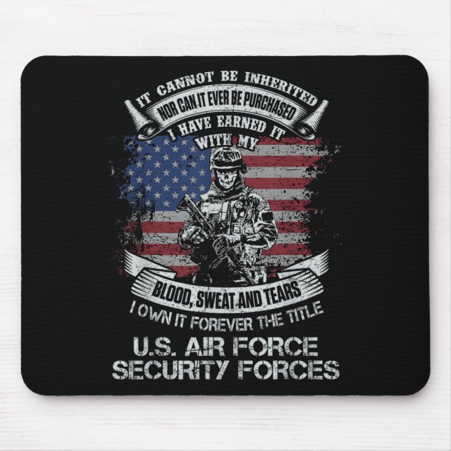 Own Forever The Title Air Force Security Forces Mouse Pad (Front)