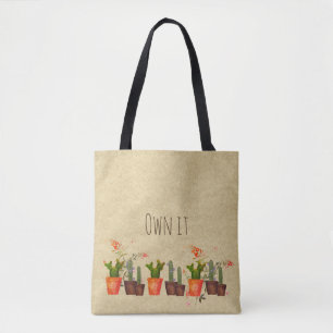 OWN IT Cacti Cactus Tote - Personalized Bag