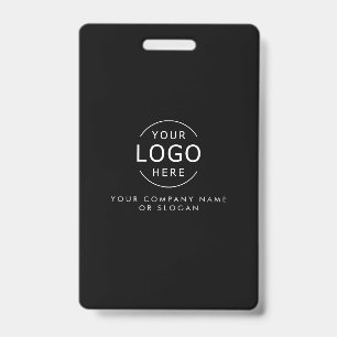Own Logo Modern Chic Business Card with QR Code ID Badge