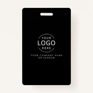 Own Logo Modern Chic Business Card with QR Code ID Badge