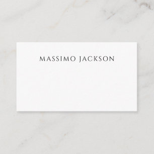 Own Name Calligraphy Chic Plain Simple Black White Enclosure Card