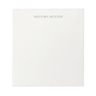 Own Name Calligraphy Plain Simple Pastel Colour Notepad