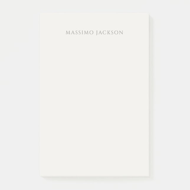 Own Name Calligraphy Plain Simple Pastel Colour Post-it Notes (Front)