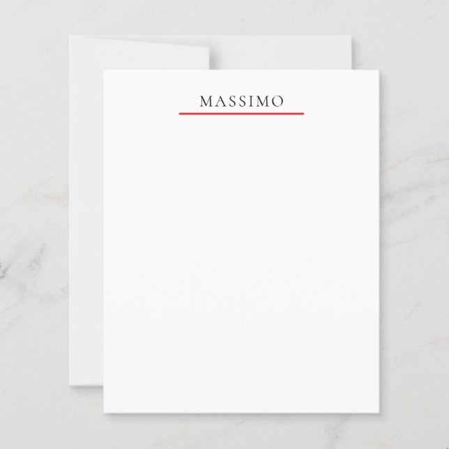 Own Name Decorative Chic Plain Simple Black White (Front)