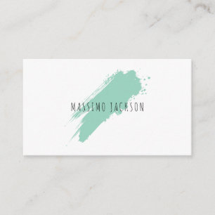 Own Name Decorative Chic Plain Simple Blue White Enclosure Card