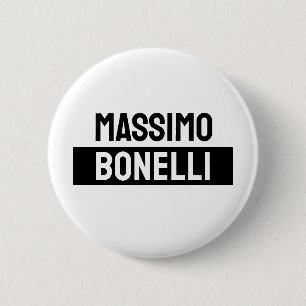 Own Name Minimalist Modern Plain Black White 2 Inch Round Button