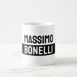 Own Name Minimalist Modern Plain Black White Coffee Mug