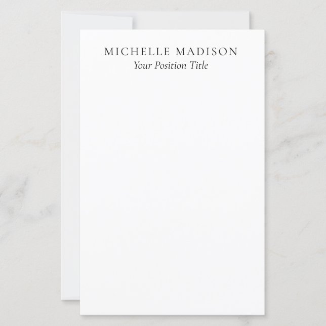 Own Name Mode Trendy Minimalist Professional Plain (Front)