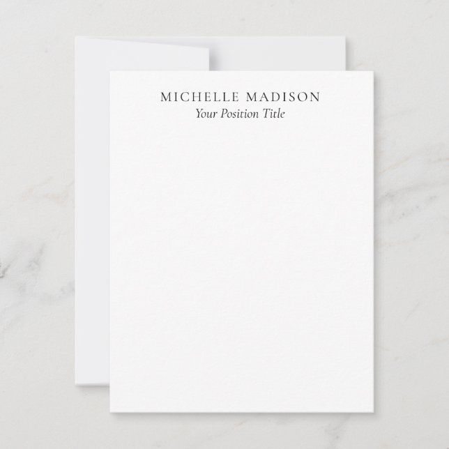 Own Name Mode Trendy Minimalist Professional Plain (Front)