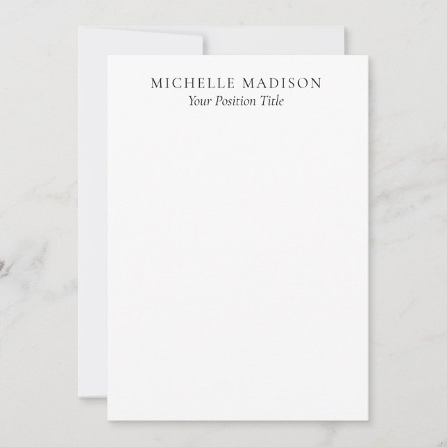 Own Name Mode Trendy Minimalist Professional Plain (Front)