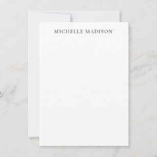 Own Name Mode Trendy Minimalist Professional Plain Card