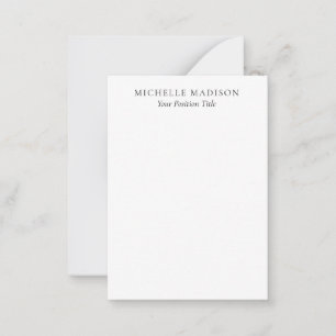 Own Name Mode Trendy Minimalist Professional Plain Card