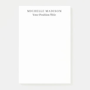 Own Name Mode Trendy Minimalist Professional Plain Post-it Notes