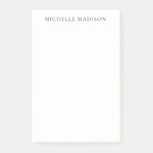 Own Name Mode Trendy Minimalist Professional Plain Post-it Notes