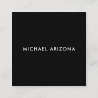 Own Name Modern Minimalist Plain Black White