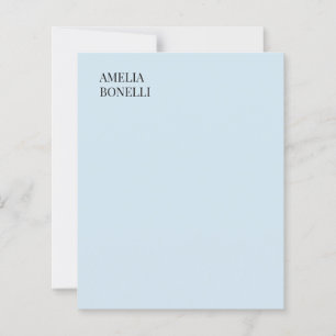 Own Name Modern Minimalist Professional Plain Blue