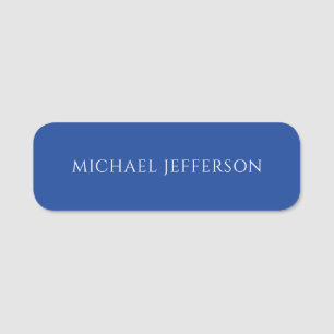 Own Name Plain Blue Colour Personalized Custom Tag