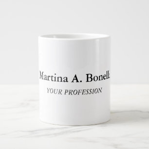Own Name Unique Elegant Plain Simple Special  Large Coffee Mug