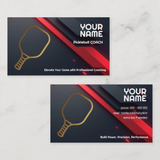 Own text, Precision Play Pickleball Coach Business Card