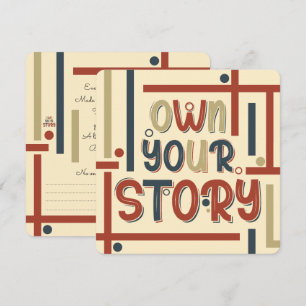 Own Your Story – Inspirational Typography Design Holiday Card
