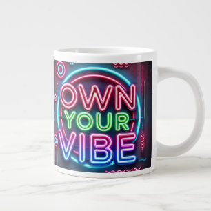 Own Your Vibe – Neon Jumbo Mug