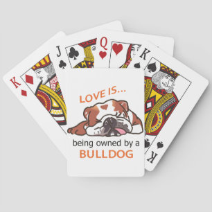 Owned by a Bulldog Playing Cards