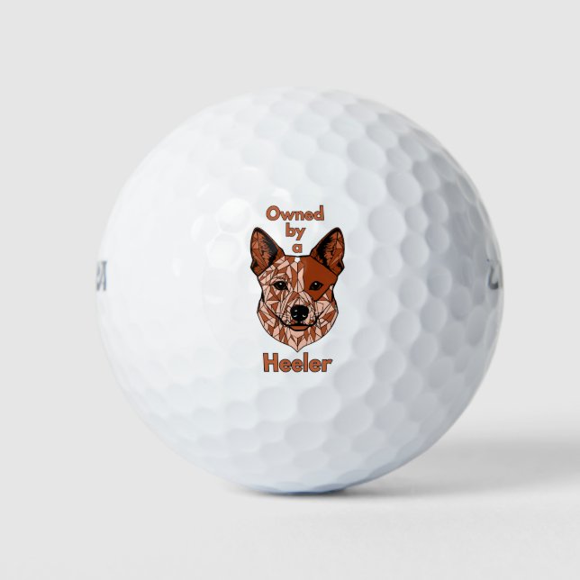 Owned by a Heeler (Red) Golf Balls (Front)