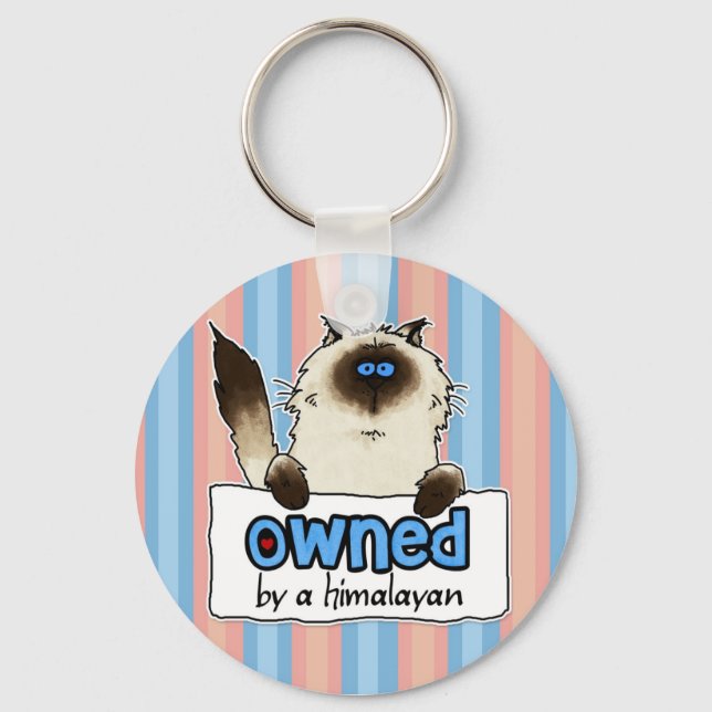 owned by a himalayan keychain (Front)