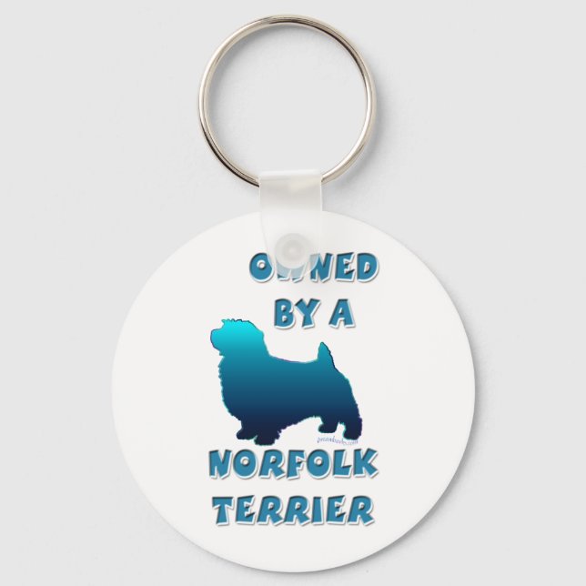 Owned by a Norfolk Terrier Keychain (Front)
