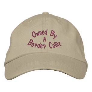 Owned By Border Collie Cute Embroidered Hat