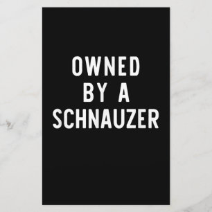 Owned By Schnauzer Funny Dog Lover Gift Christmas Stationery
