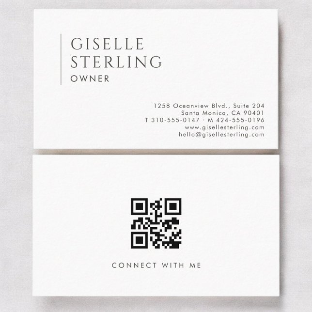 Owner Modern Professional QR Code Business Card (Creator Uploaded)
