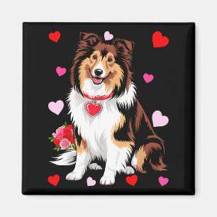 Owner Mom Dad Sheltie Dog Lover Valentines Day  Magnet