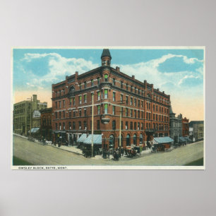 Owsley Block View of TownButte, MT Poster