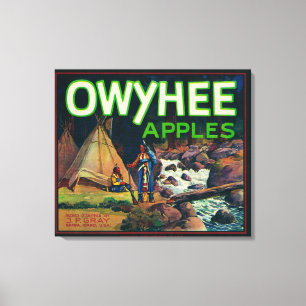 Owyhee Apple Crate LabelNampa, ID Canvas Print