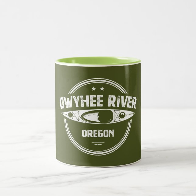 Owyhee River, Oregon Two-Tone Coffee Mug (Center)