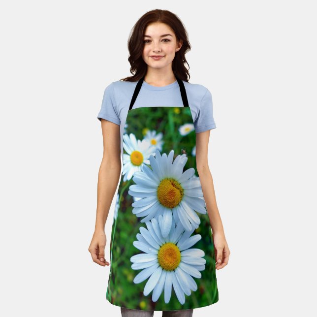 Ox-Eye Daisies All Over Print Apron (Worn)