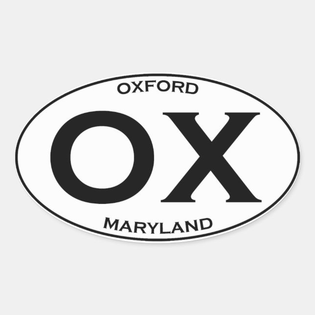 OX - Oxford Maryland Oval Sticker (Front)