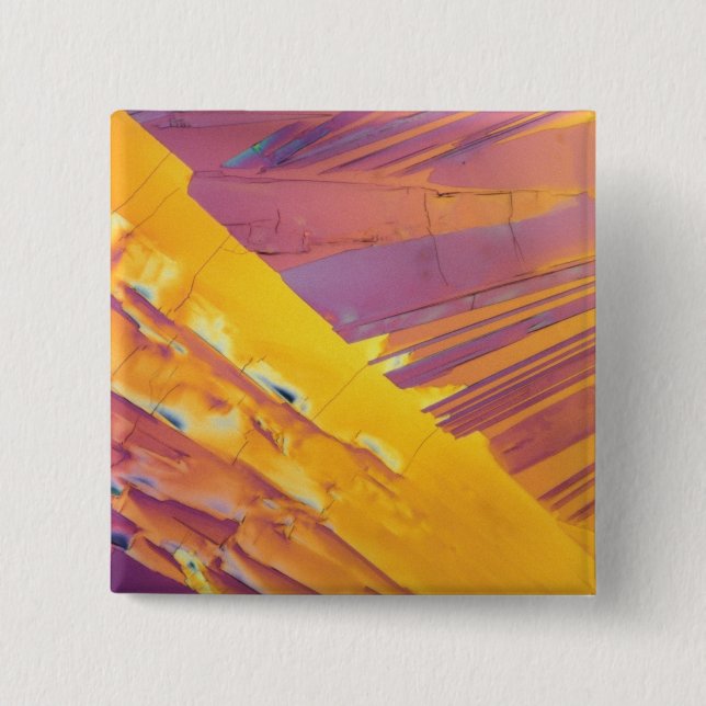 Oxalic Acid Crystals 2 Inch Square Button (Front)