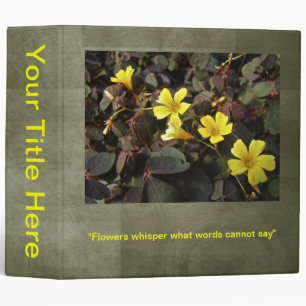 Oxalis Yellow-Flowered Houseplant Binder