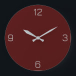 Oxblood Red 4A0000 Colour with Add Your Name Optio Large Clock<br><div class="desc">A full scale PNG image based on the HEX code (six-digit hex triplet) shown. Use this code to mix, match and customize any other item to go with this, or to add to other collections. Hex codes may be used to customize most text and background colours on Zazzle products. You...</div>