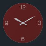 Oxblood Red 4A0000 Colour with Add Your Name Optio Large Clock<br><div class="desc">A full scale PNG image based on the HEX code (six-digit hex triplet) shown. Use this code to mix, match and customize any other item to go with this, or to add to other collections. Hex codes may be used to customize most text and background colours on Zazzle products. You...</div>