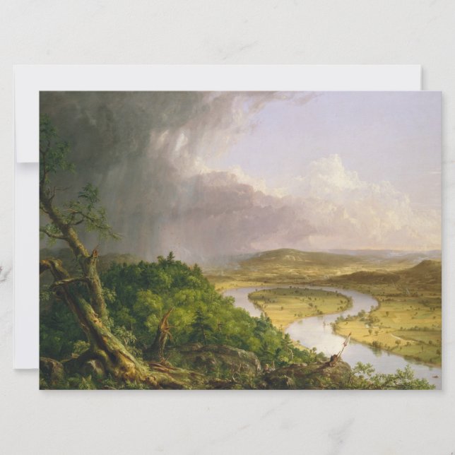 Oxbow River Seen from Mount Holyoke, Massachusetts Card (Front)