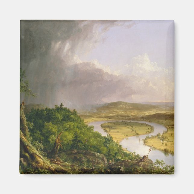 Oxbow River Seen from Mount Holyoke, Massachusetts Magnet (Front)