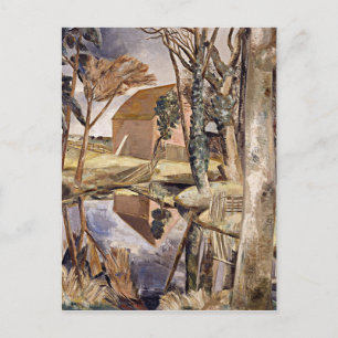 Oxenbridge Pond, famous artwork by Paul Nash Postcard